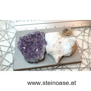 Set Reinigen & Aufladen mit Amethyst + Schneequarz